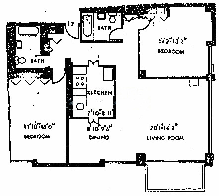 1460 N Sandburg Floorplan - 12 Tier